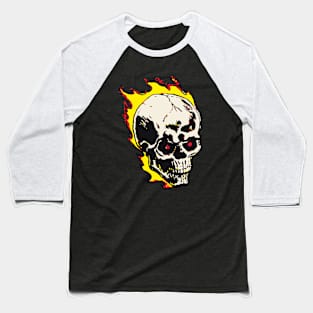 Fire Skull Baseball T-Shirt